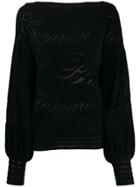 Blumarine Logo Pattern Textures Jumper - Black