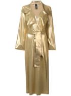Norma Kamali Metallic Trench Coat - Gold