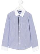 Lapin House - Contrast Casual Shirt - Kids - Cotton - 10 Yrs, Blue