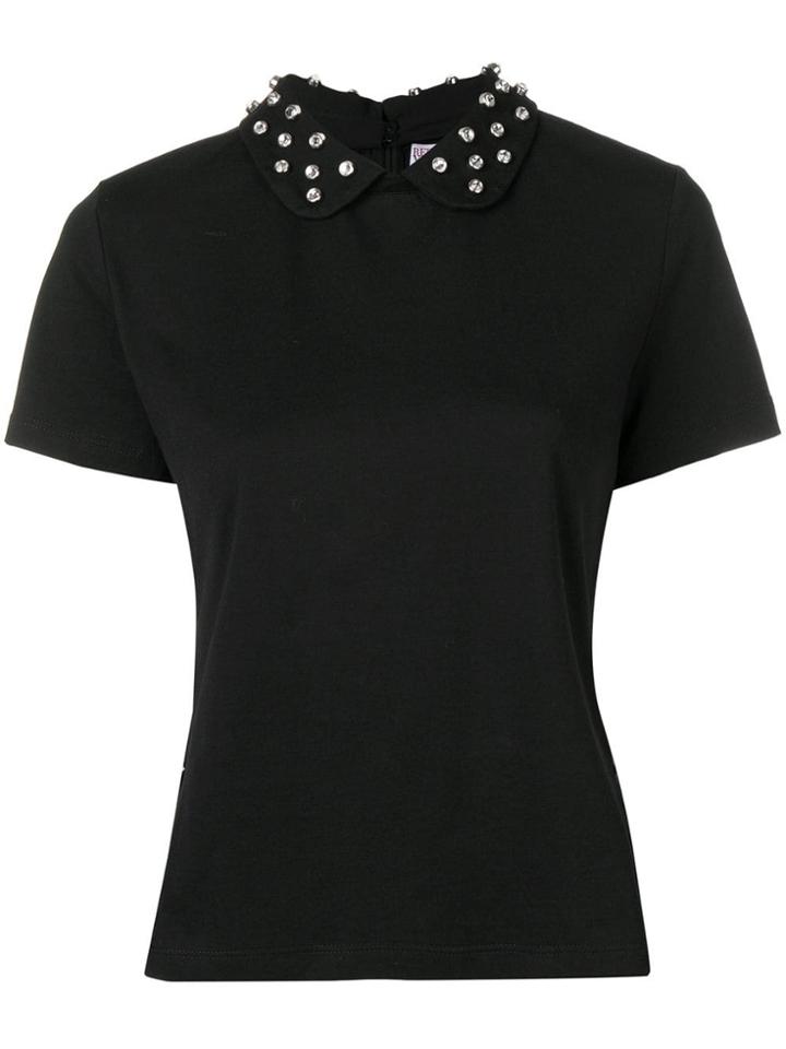 Red Valentino Embellished Collar Top - Black