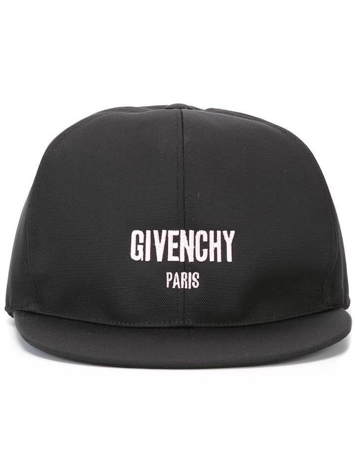 Givenchy Logo Embroidered Cap, Men's, Black, Cotton/polyamide/polyurethane