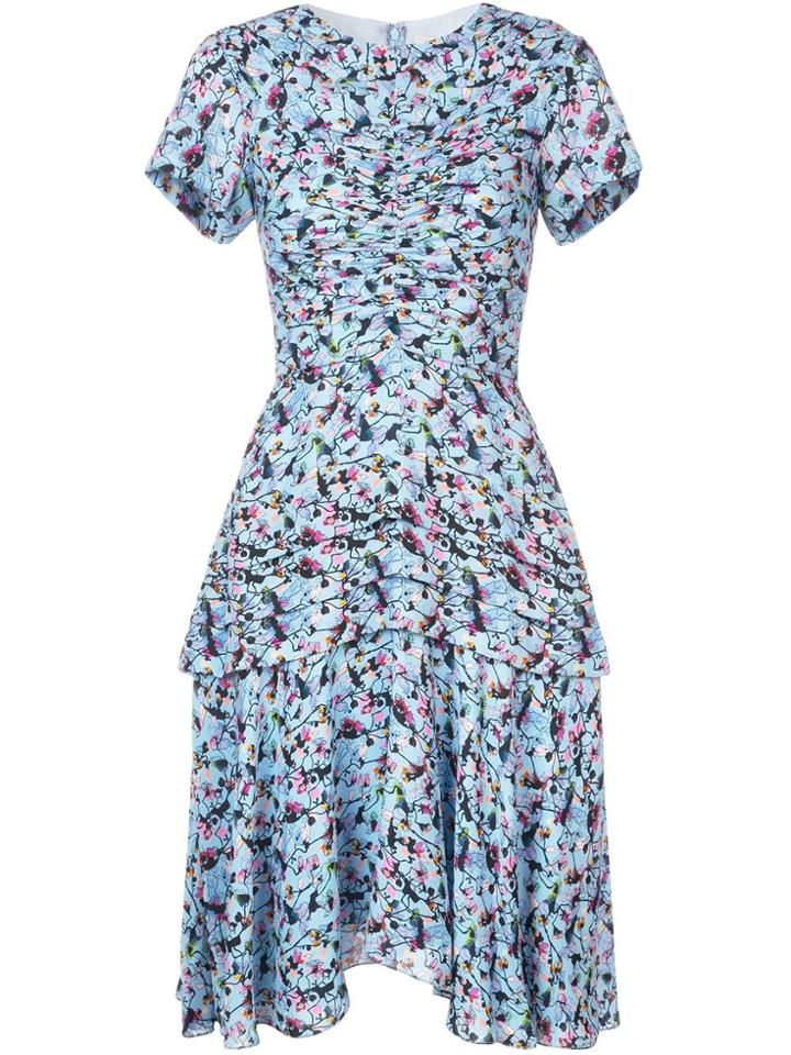 Jason Wu Collection Gathered Floral Dress - Blue