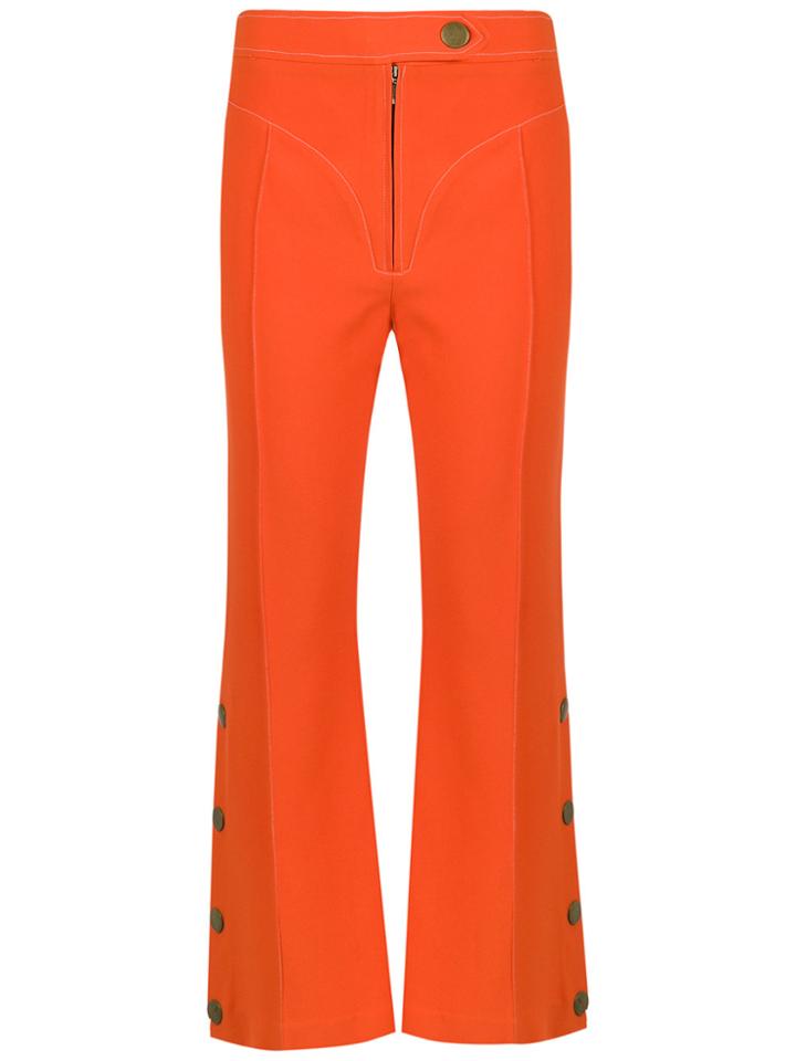 Nk Cropped Trousers - Yellow & Orange