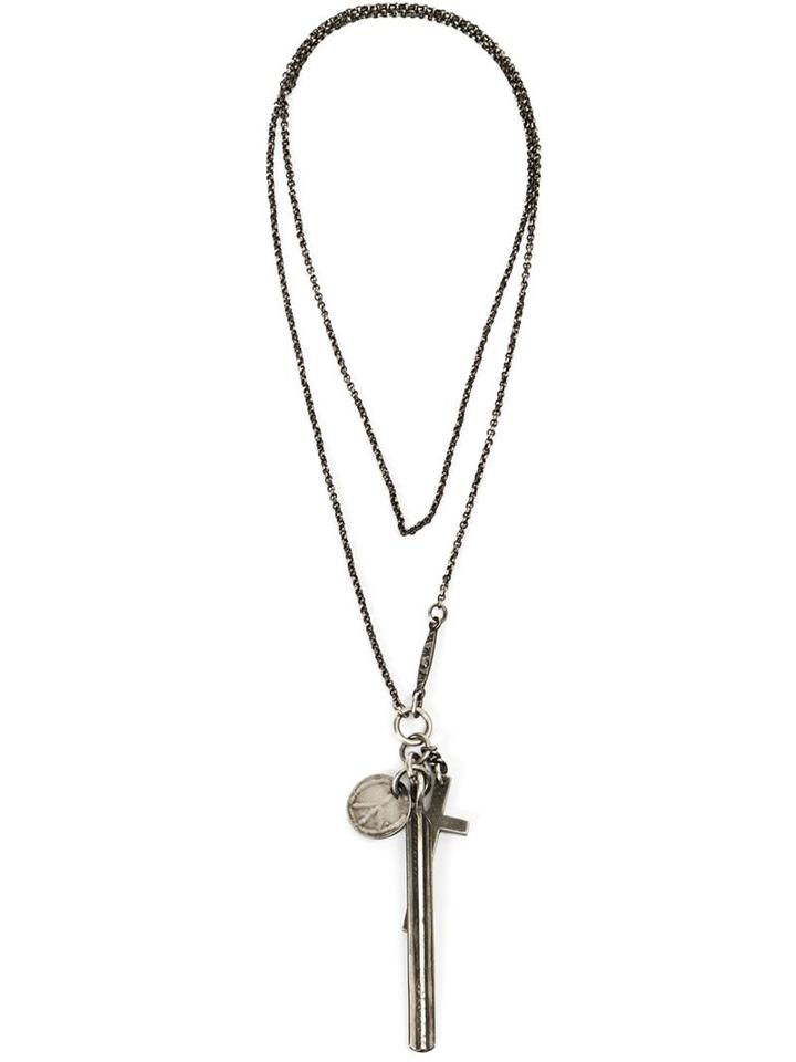 Werkstatt:münchen Cross Charm Necklace, Women's, Metallic