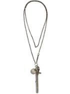 Werkstatt:münchen Cross Charm Necklace, Women's, Metallic