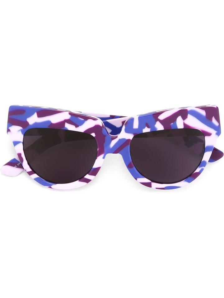House Of Holland 'scrappy' Sunglasses, Women's, Pink/purple, Acetate