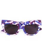 House Of Holland 'scrappy' Sunglasses, Women's, Pink/purple, Acetate