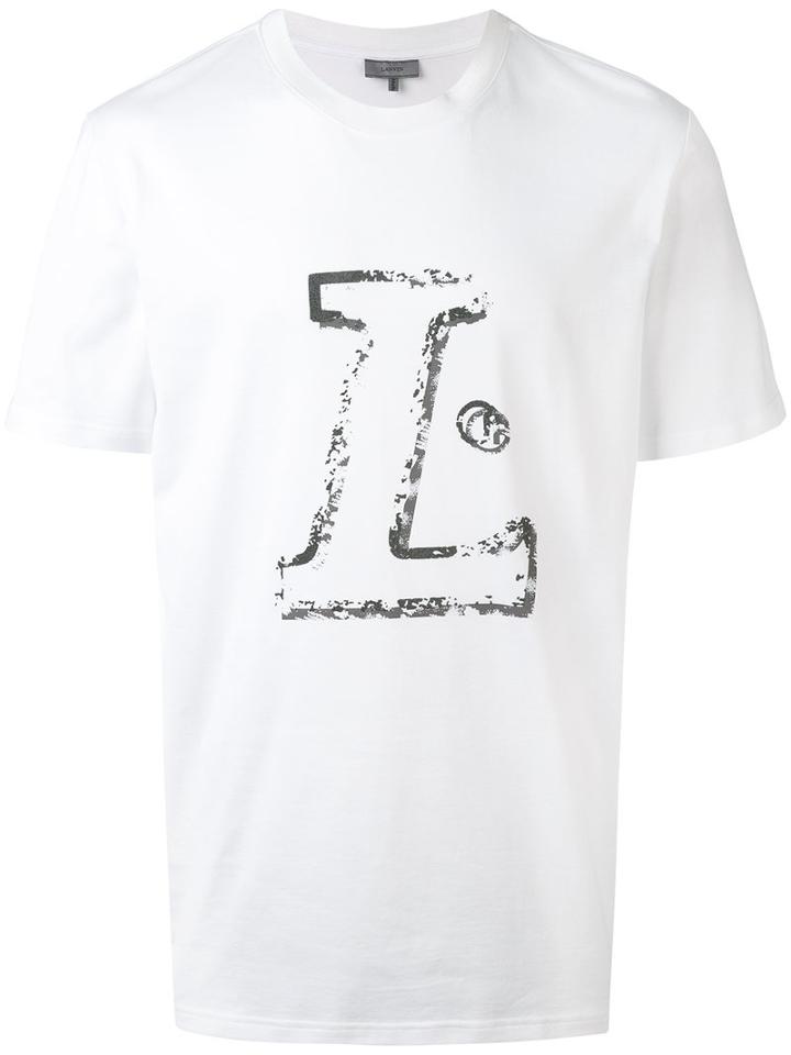 Lanvin - Letter Logo Print T-shirt - Men - Polyamide - S, White, Polyamide