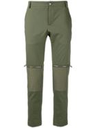 Les Hommes Urban Zip Detail Trousers - Green