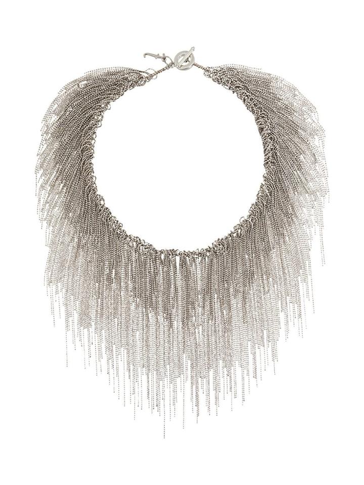Fabiana Filippi Ball Chain Cascade Necklace - Silver