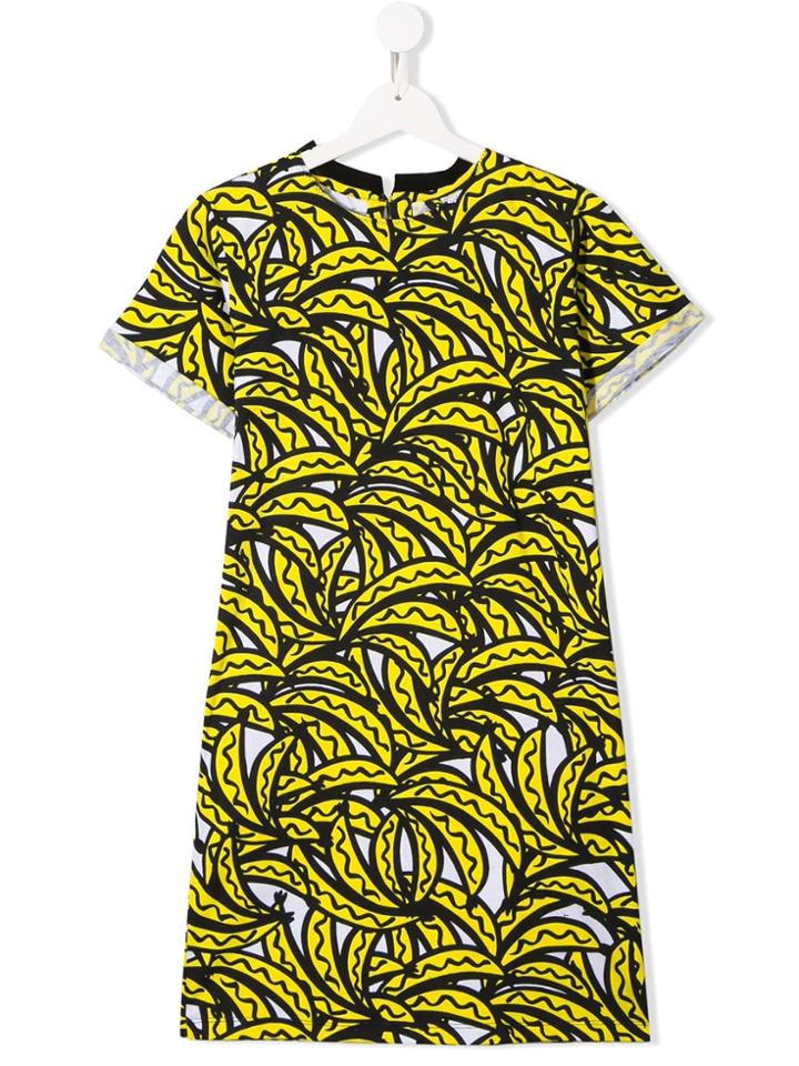 Stella Mccartney Kids Teen Banana Print Dress - Yellow