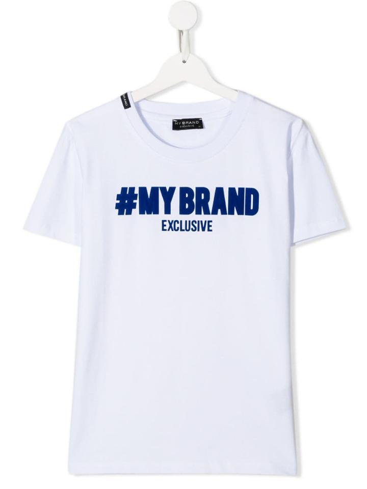 My Brand Kids Teen Logo Print T-shirt - White