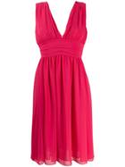 Blanca V-neck Dress - Pink