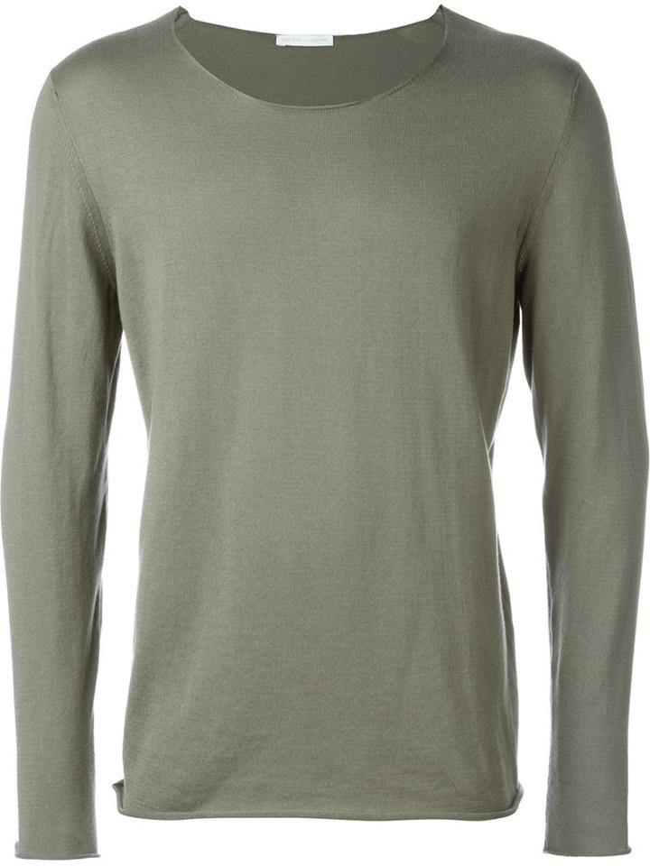 Société Anonyme Round Neck Sweater, Adult Unisex, Size: Medium, Green, Cotton