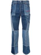 Takahiromiyashita The Soloist Cropped Patch Jeans - Blue