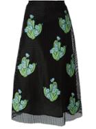 House Of Holland Cactus Embroidered Mesh Skirt