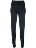 Lorena Antoniazzi - Drawstring Leggings - Women - Silk/nylon/cashmere/metallic Fibre - 42, Black, Silk/nylon/cashmere/metallic Fibre