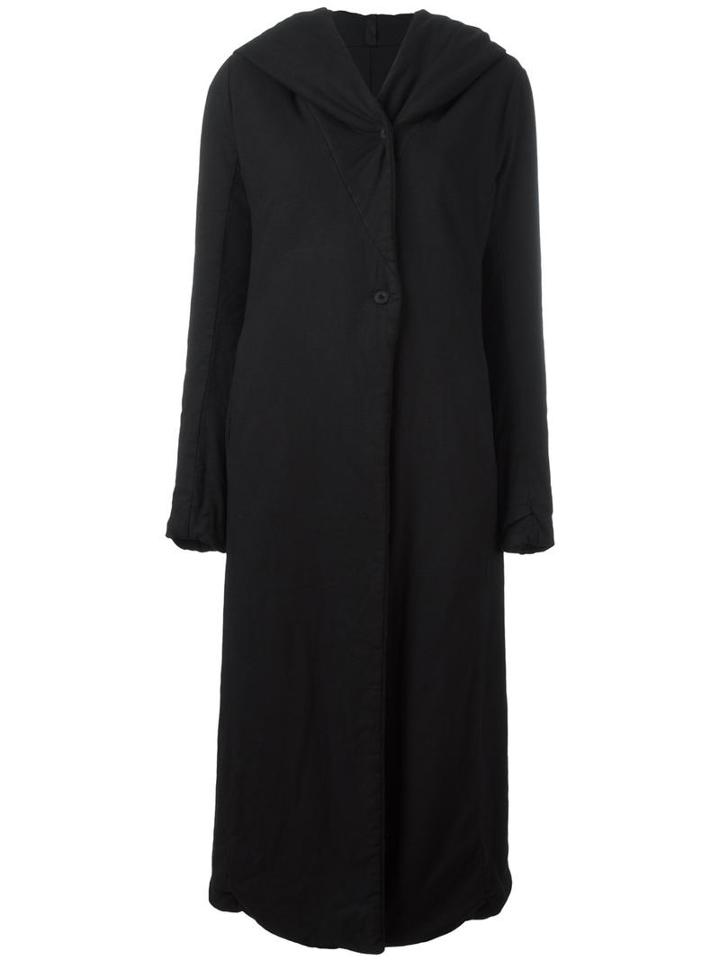 Poème Bohémien Hooded Long Coat, Women's, Size: 40, Black, Cotton/viscose/wool