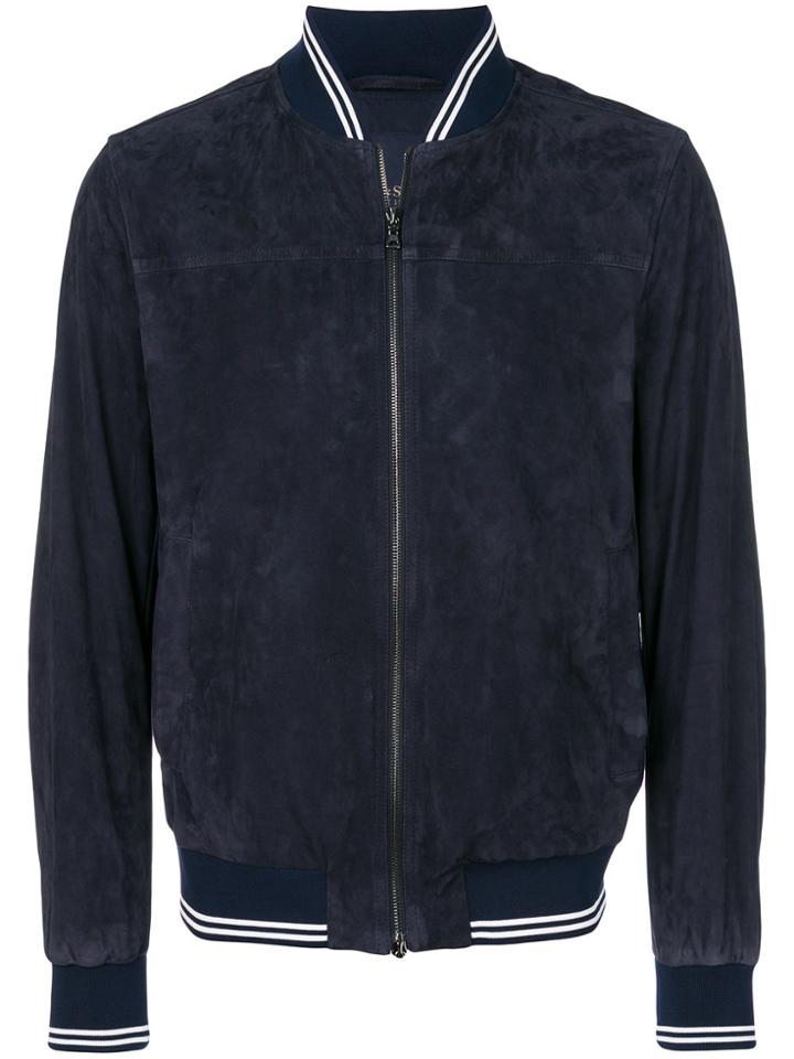 Paul & Shark Fitted Bomber Jacket - Blue
