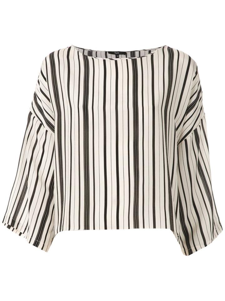 Magrella Striped Blouse - Black