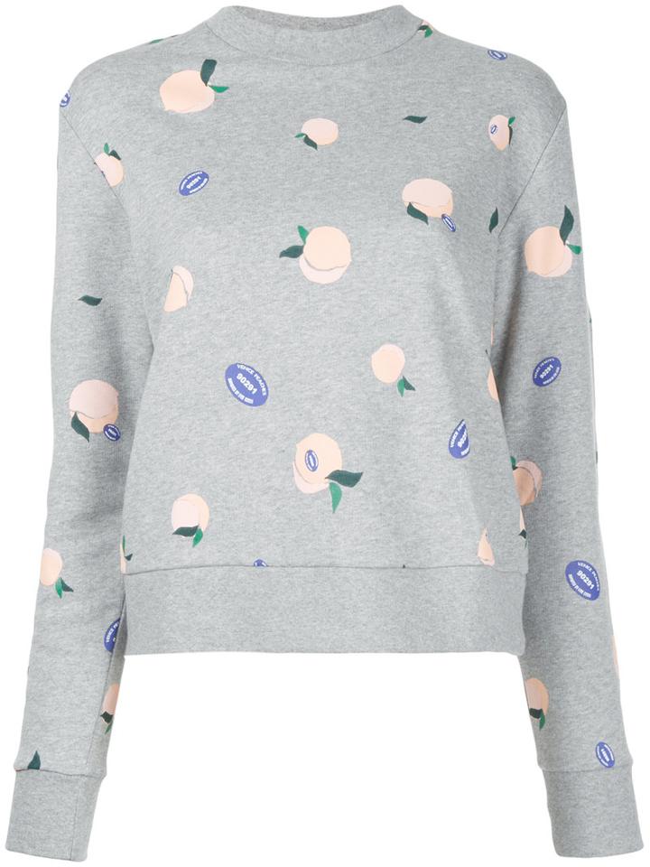 Être Cécile - Peaches Print Sweatshirt - Women - Cotton - Xs, Women's, Grey, Cotton