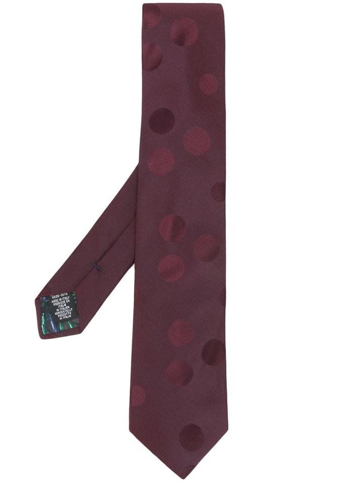 Paul Smith Polka Dot Print Tie - Red