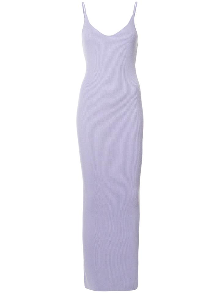 Baja East Fitted Maxi Dress - Pink & Purple