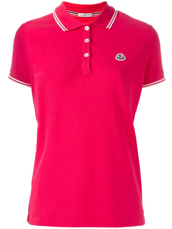 Moncler Logo Polo Shirt, Women's, Size: Xl, Pink/purple, Cotton