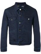 Jacob Cohen Button-up Denim Jacket, Men's, Size: Large, Blue, Cotton/polyester/spandex/elastane