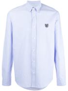 Kenzo Mini Tiger Button Down Shirt, Men's, Size: Large, Blue, Cotton