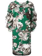 Msgm Floral Print Shift Dress, Women's, Size: 44, Cotton