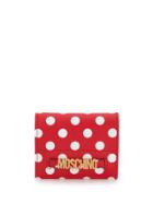 Moschino Polka Dotted Logo Wallet - Red