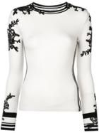 Ermanno Scervino Lace-embroidered Sweater - White