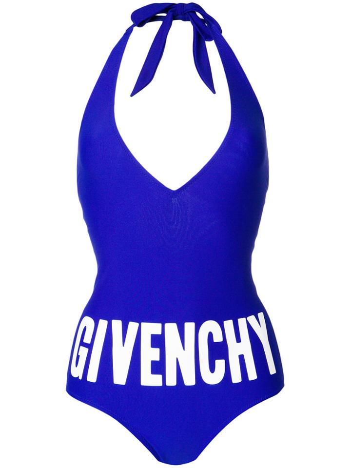 Givenchy Logo One-piece Swimsuit - Blue