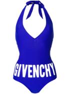 Givenchy Logo One-piece Swimsuit - Blue