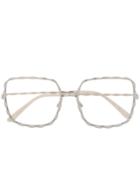Elie Saab Oversized Square-frame Glasses - Silver