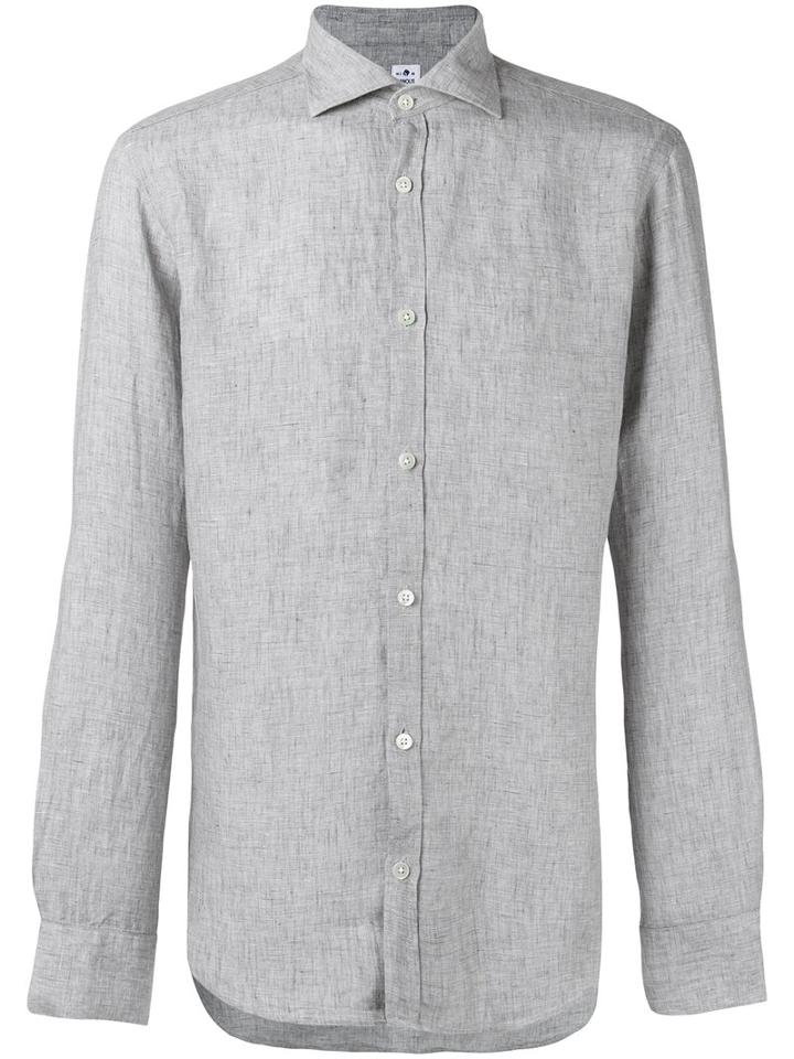 Danolis Spread Collar Shirt, Men's, Size: 39, Grey, Linen/flax