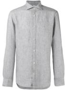 Danolis Spread Collar Shirt, Men's, Size: 39, Grey, Linen/flax
