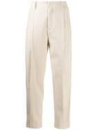 Tela High-waisted Cropped Tailored Trousers - Neutrals