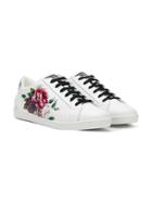 Dolce & Gabbana Kids Peonie Print Sneakers - White
