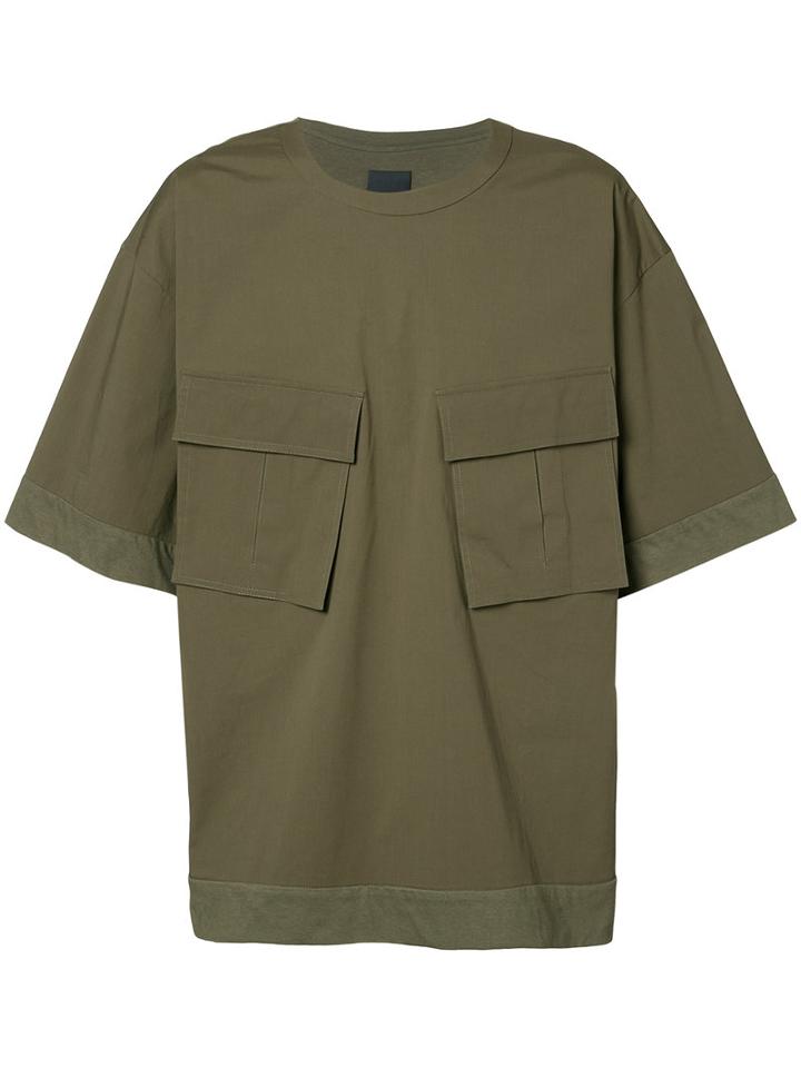 Juun.j Oversized T-shirt, Men's, Size: 50, Green, Cotton