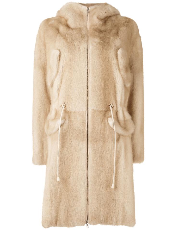 Liska - Chantal Coat - Women - Mink Fur - S, Nude/neutrals, Mink Fur
