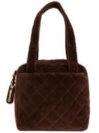 Chanel Pre-owned Logo Charm Tote Bag - Brown