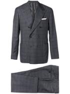 Kiton Double Breasted Two Piece Suit - Grey