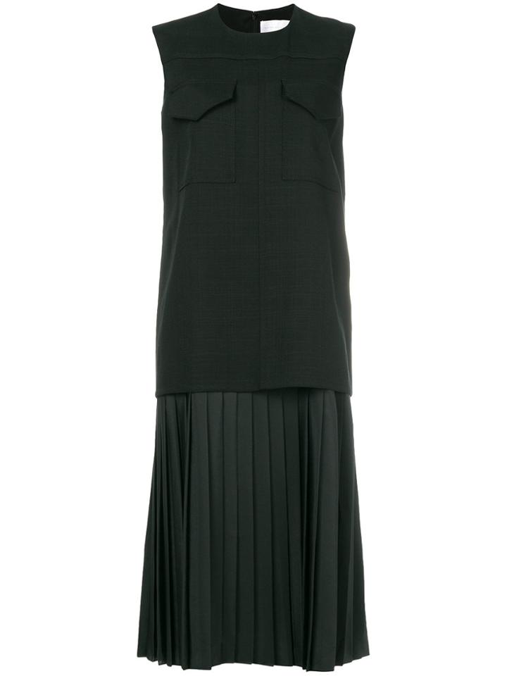 Victoria Victoria Beckham Pleated Midi Dress - Black