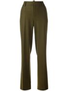 Dsquared2 Straight Leg Trousers, Women's, Size: Xs, Green, Nylon/virgin Wool