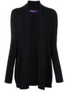 Ralph Lauren Purple Fine Knit Cardi-coat, Women's, Size: Small, Black, Spandex/elastane/merino/nylon