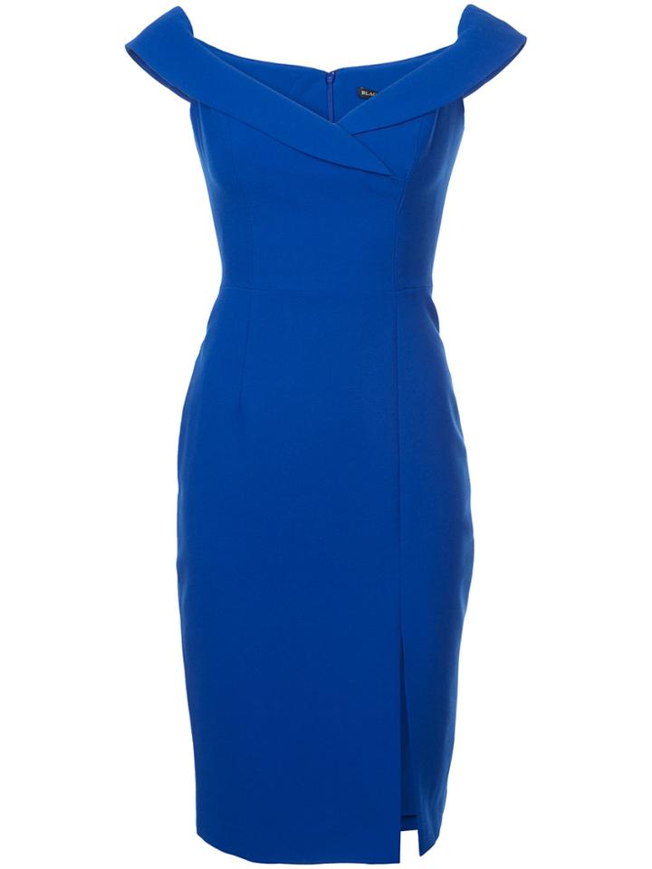 Black Halo Fitted Sweetheart Dress - Blue