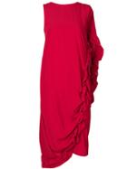 Marni Ruffled Midi Dress - Red