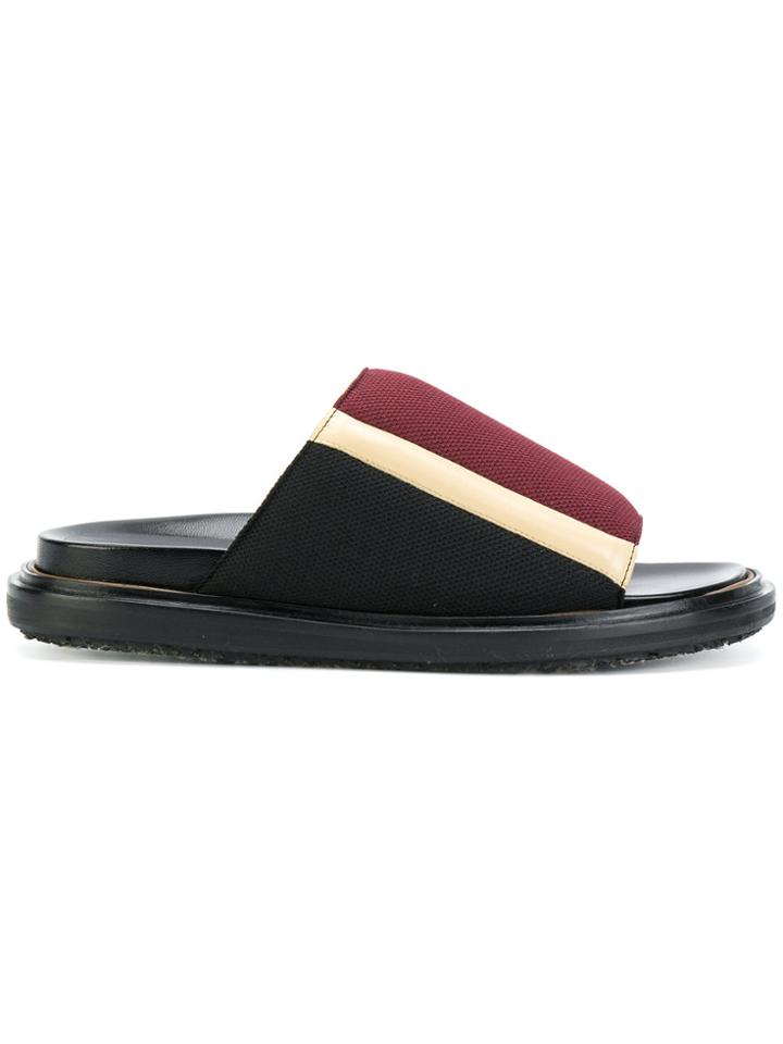 Marni Colour Block Slides - Red